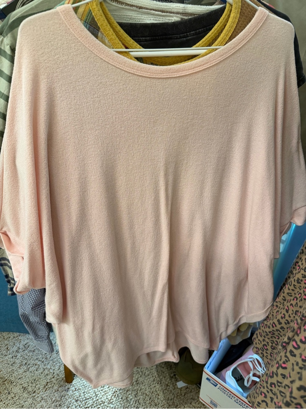 Francesca's Collections Soft Blush Dolman Tunic Top
